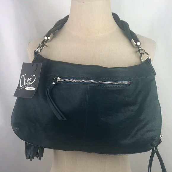 Chez by Cheryl Green Rectangular Bag Flap Zipper - Picture 9 of 15